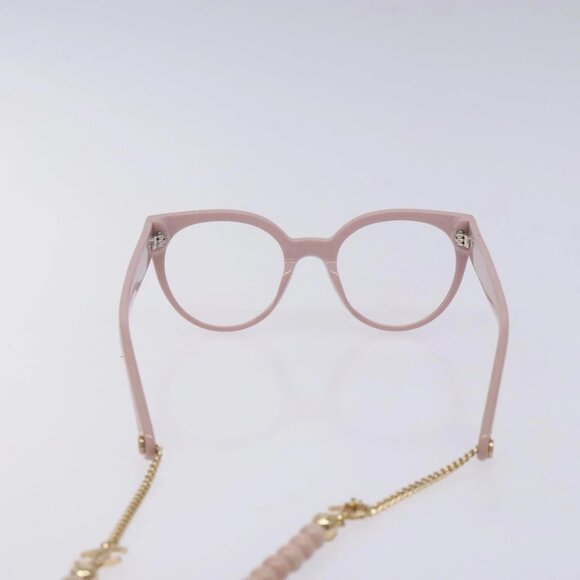 CHANEL COCO Mark Ball Chain Strap Glasses Plastic Pink CC Auth BA4089 - Picture 2 of 15